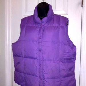 COLD is COMING! Lands' End Woman's Down Vest, 14-16